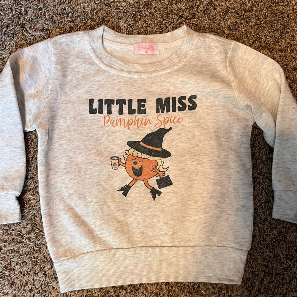 Pink Lily Little Miss Pumpkin Spice Sweatshirt - 4T